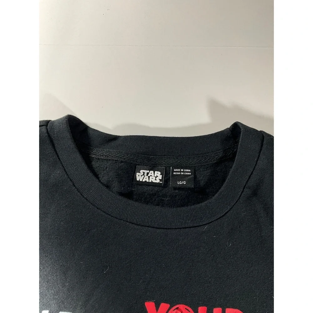 Star Wars Darth Vader Light Up Christmas Sweatshirt Black Mens Large Disturbing